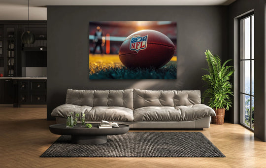 NFL Ball Glass Wall Art print on glass, glass printed photos
