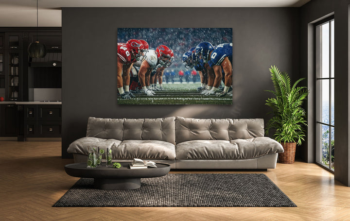 NFL Match-Wandkunst aus Glas