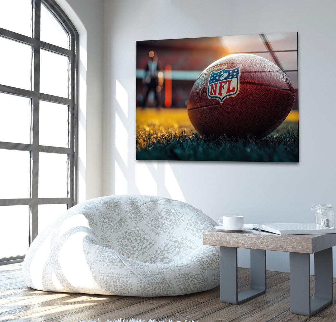 NFL Ball Glass Wall Art glass image printing, glass prints from photos
