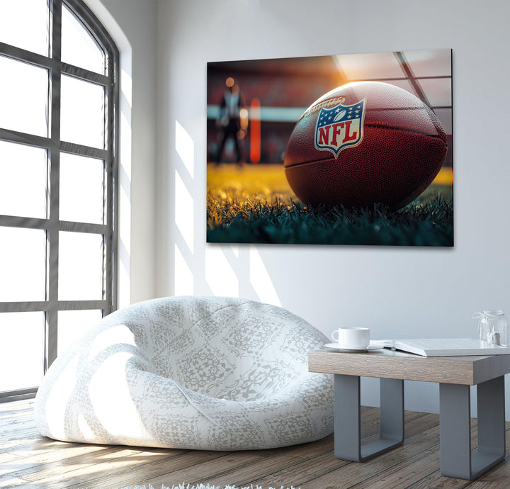 NFL Ball Glass Wall Art glass image printing, glass prints from photos
