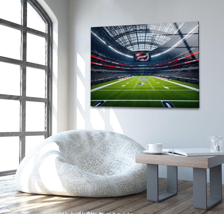 NFL Stadium Glass Wall Art print picture on glass, Tempered Glass Wall Art
