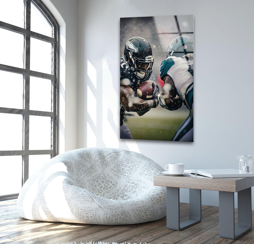 Philadelphia Eagles NFL Glass Wall Art custom glass pictures, glass art prints
