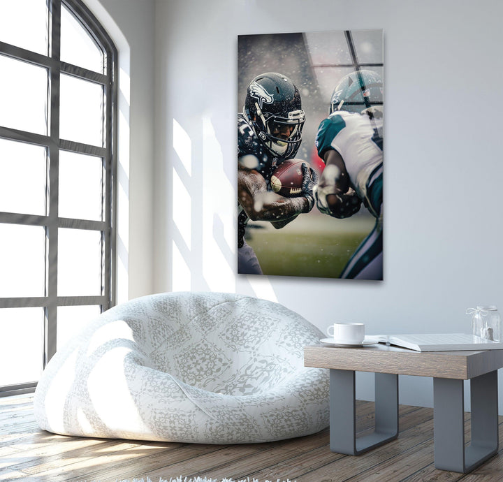 Philadelphia Eagles NFL Glass Wall Art custom glass pictures, glass art prints

