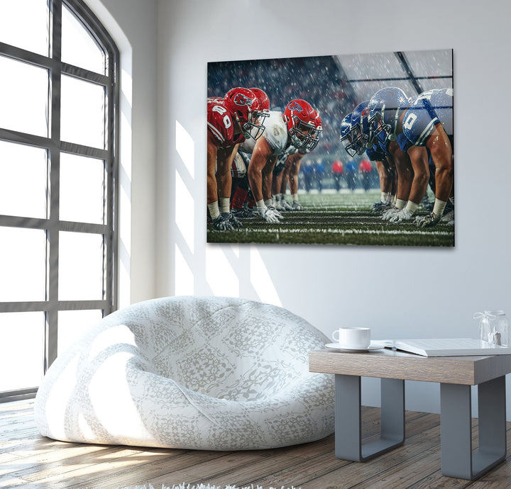 NFL Match-Wandkunst aus Glas