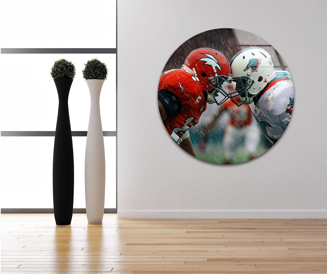 NFL Rainy Glass Wall Art art glass wall art, glass wall art pictures
