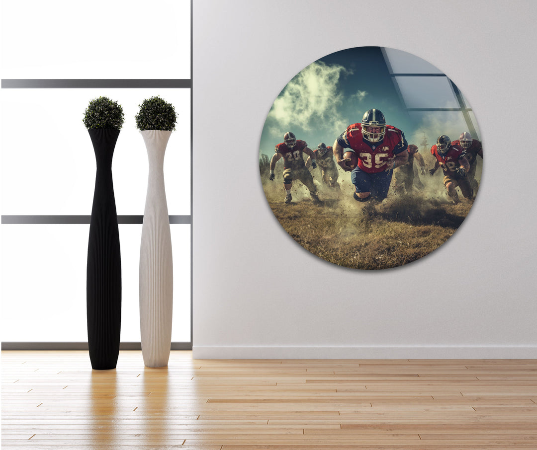 NFL Red Team Glass Wall Art glass wall decor, glass wall art decor
