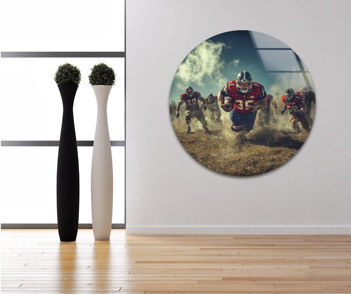 NFL Red Team Glass Wall Art glass wall decor, glass wall art decor
