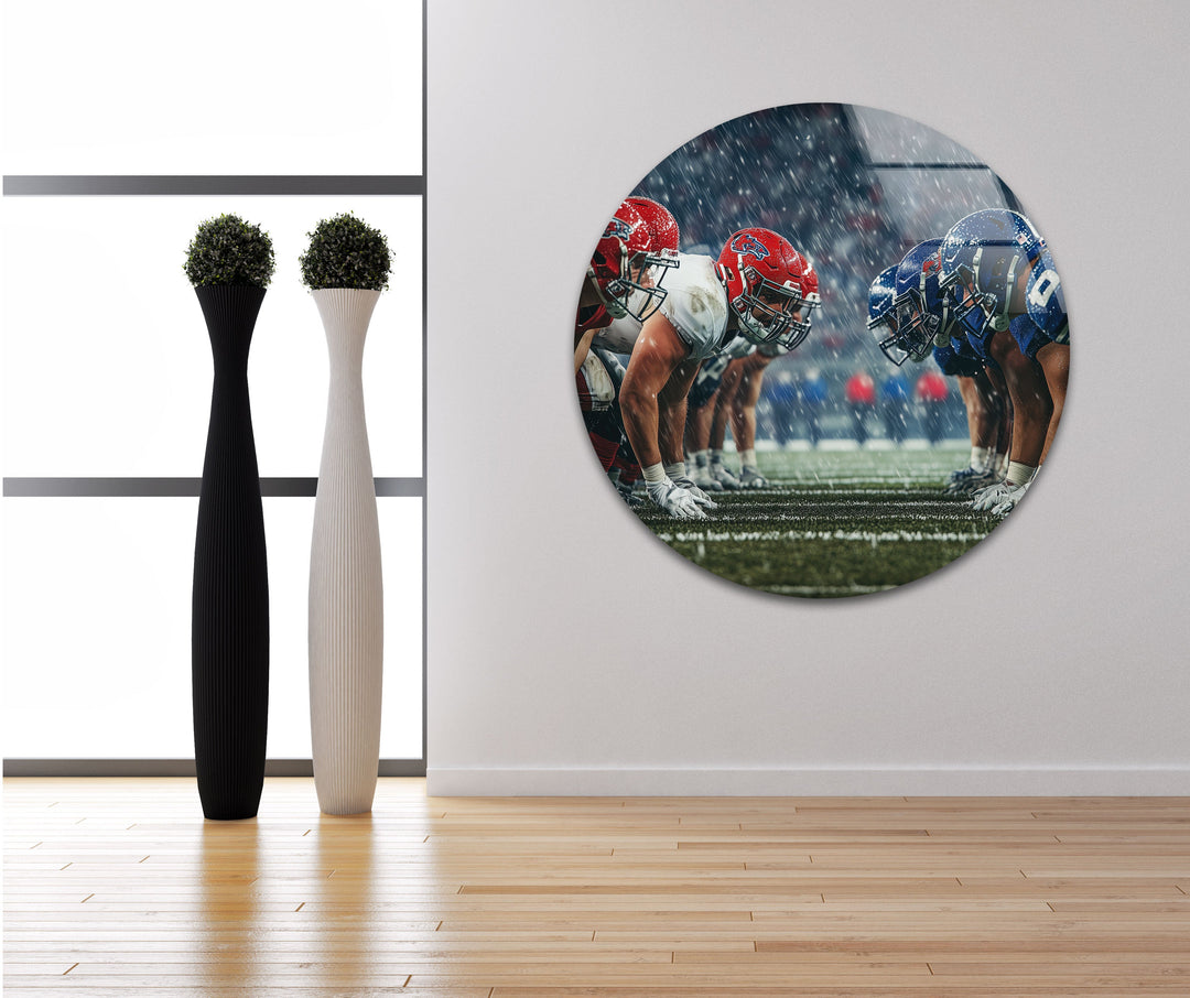 NFL Match-Wandkunst aus Glas