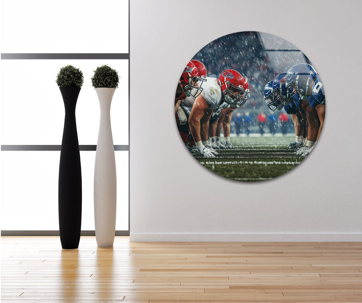 NFL Match-Wandkunst aus Glas