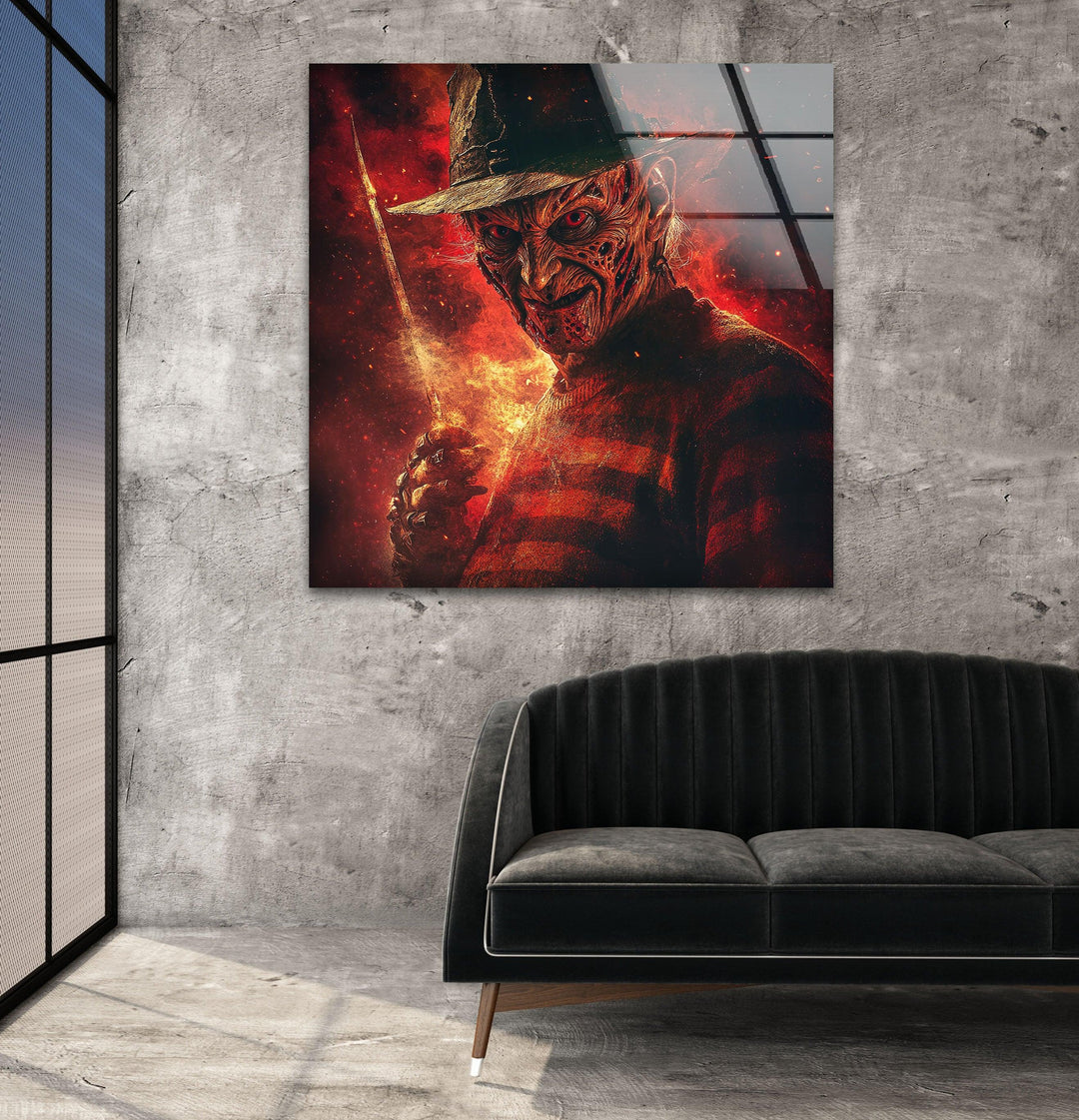 Nightmare on Elmstreet Glass Wall Art Glass Printing Wall Art, Print photos on glass
