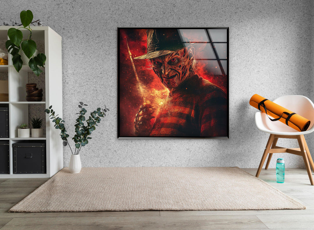Nightmare on Elmstreet Glass Wall Art glass photo prints, glass picture prints
