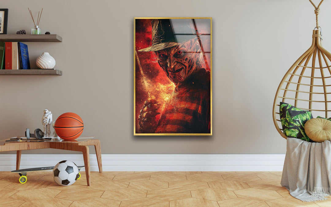 Nightmare on Elmstreet Glass Wall Art large glass photo prints, glass wall photos
