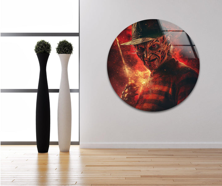 Nightmare on Elmstreet Glass Wall Art picture on glass wall art, photos printed on glass
