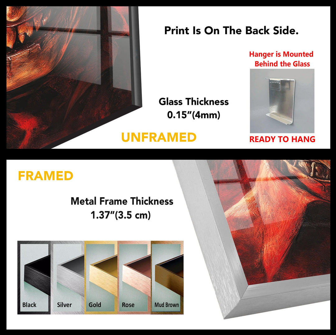Scary Nightmare on Elmstreet Glass Wall Art