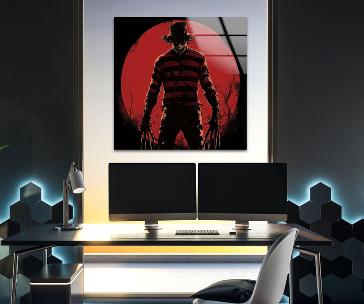 Nightmare on Elmstreet Paint Glass Wall Art large glass photo prints, glass wall photos
