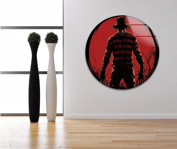 Nightmare on Elmstreet Paint Glass Wall Art stained glass wall art, stained glass wall decor
