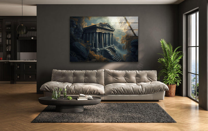 Olympus Temple Glass Wall Art glass pictures for Wall, glass prints wall art

