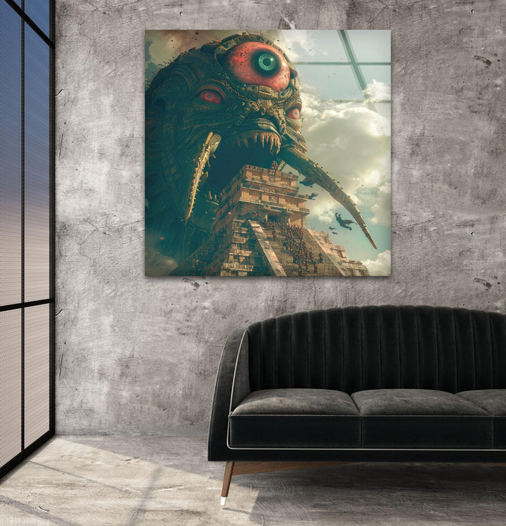 One Eye Monster Glass Wall Art art glass wall art, glass wall art pictures
