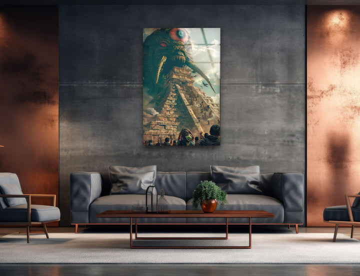 One Eye Monster Glass Wall Art glass photo prints, glass picture prints
