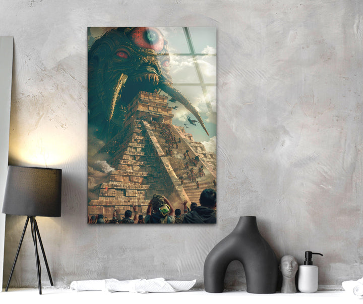 One Eye Monster Glass Wall Art custom glass photo prints, large glass prints
