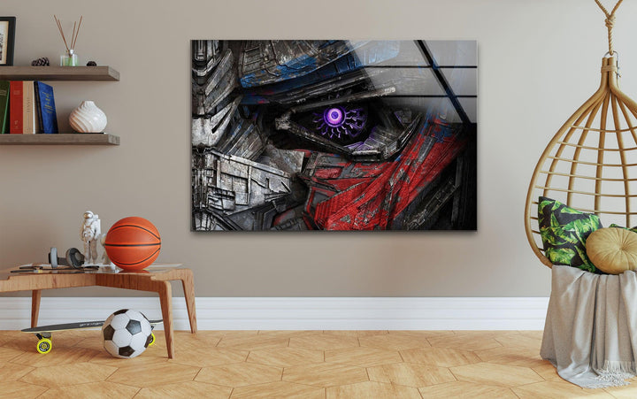 Optimus Prime Glass Wall Art for Home 
