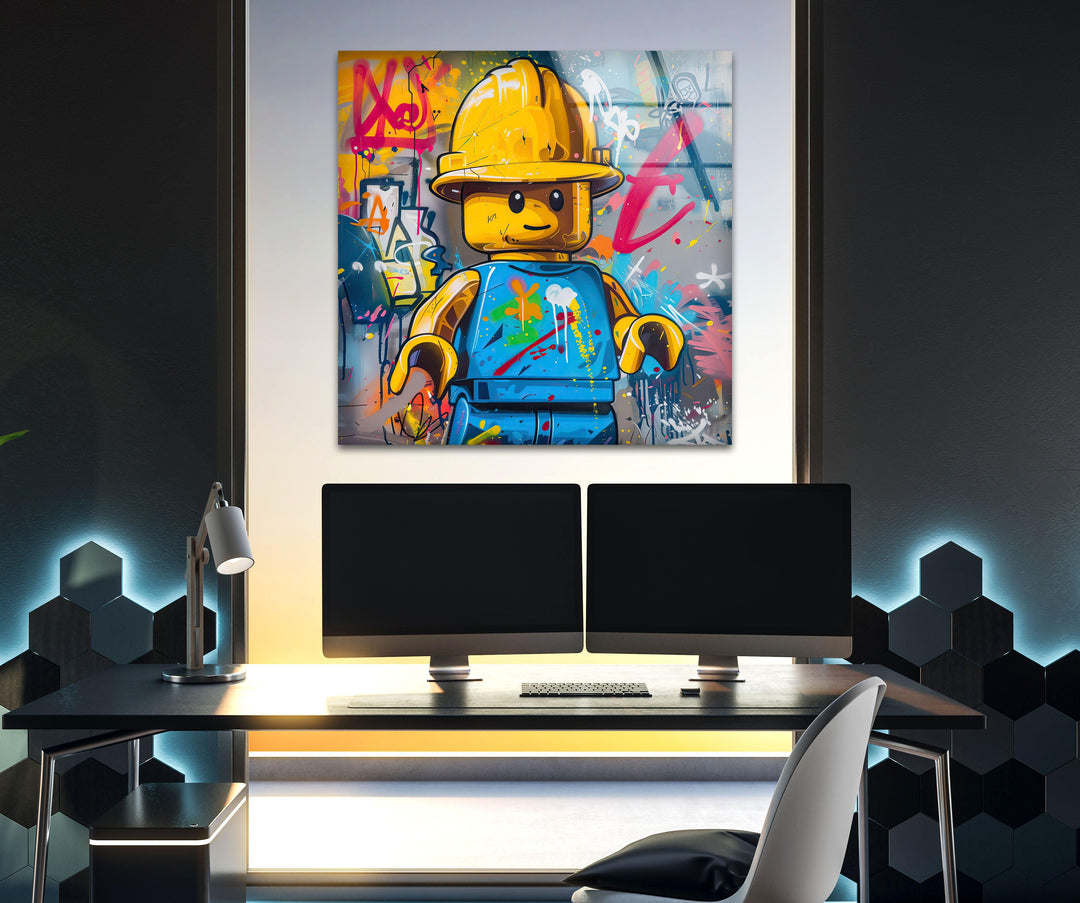 Painting of Lego Glass Wall Art Glass Printing Wall Art, Print photos on glass
