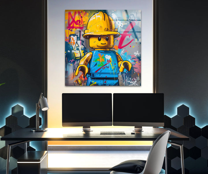 Painting of Lego Glass Wall Art Glass Printing Wall Art, Print photos on glass
