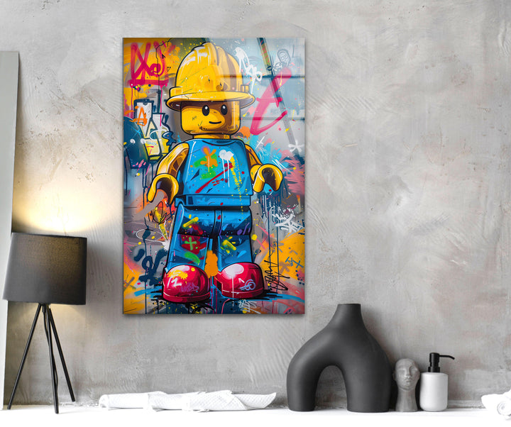 Painting of Lego Glass Wall Art custom glass pictures, glass art prints
