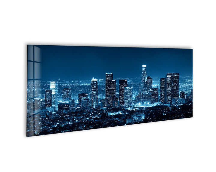 Los Angeles City Landscape Glass Wall Art, print on glass, glass printed photos