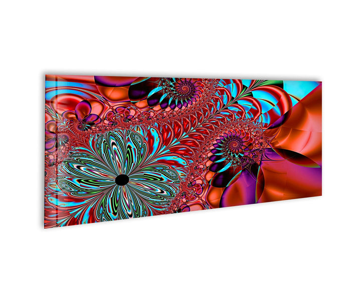 Vivid Abstract Fractal Glass Wall Art, glass image printing, glass prints from photos