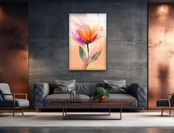 Pastel Flower Glass Wall Art glass image printing, glass prints from photos
