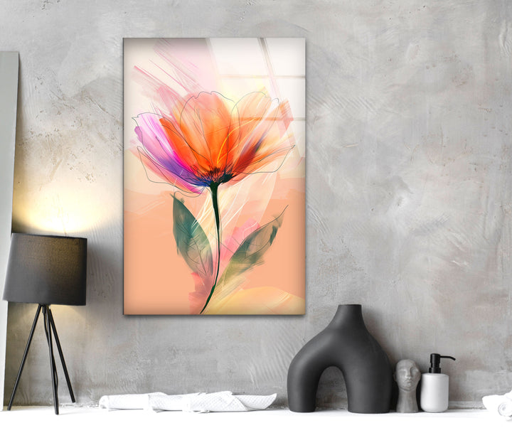 Pastel Flower Glass Wall Art glass pictures for Wall, glass prints wall art
