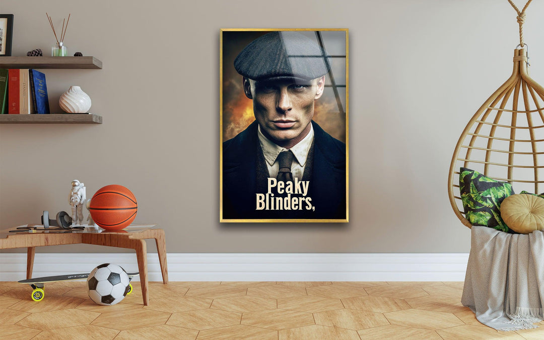 Peaky Blinders Thomas Shelby Glass Wall Art photo print on glass, prints on glass wall art
