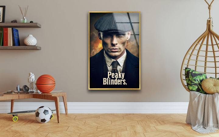 Peaky Blinders Thomas Shelby Glass Wall Art photo print on glass, prints on glass wall art

