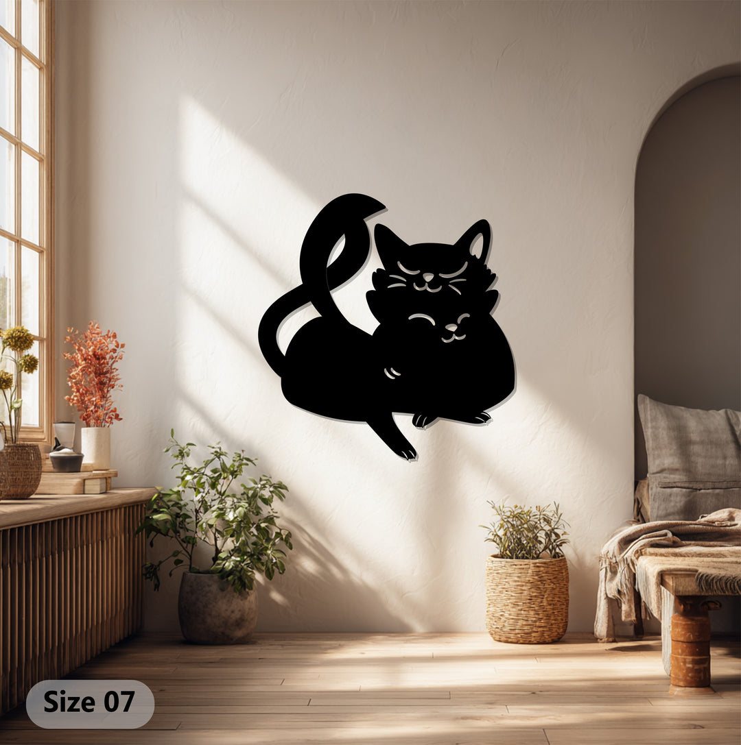 Stylish cat metal décor gift for animal lovers