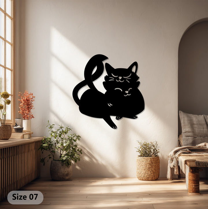 Stylish cat metal décor gift for animal lovers