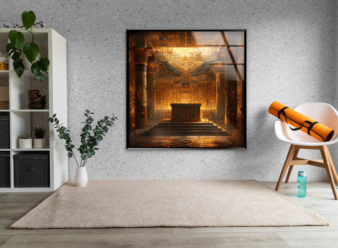 Pharaoh Grave Glass Wall Art, large glass photo prints, glass wall photos