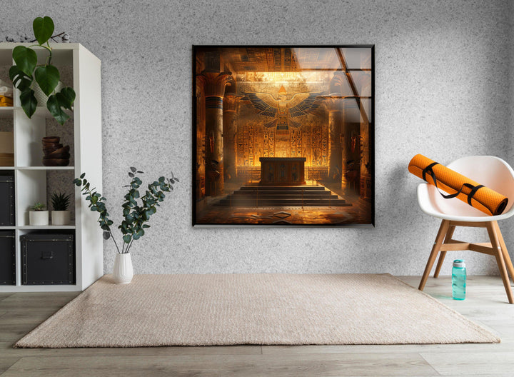 Pharaoh Grave Glass Wall Art, large glass photo prints, glass wall photos