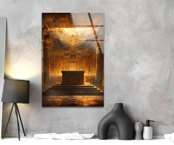 Pharaoh Grave Glass Wall Art, photo print on glass, prints on glass wall art