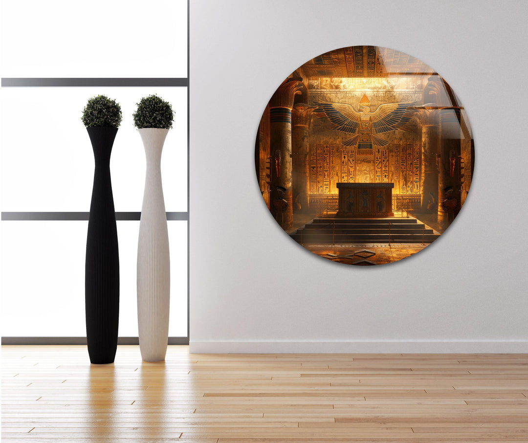 Pharaoh Grave Glass Wall Art, glass pictures for Wall, glass prints wall art