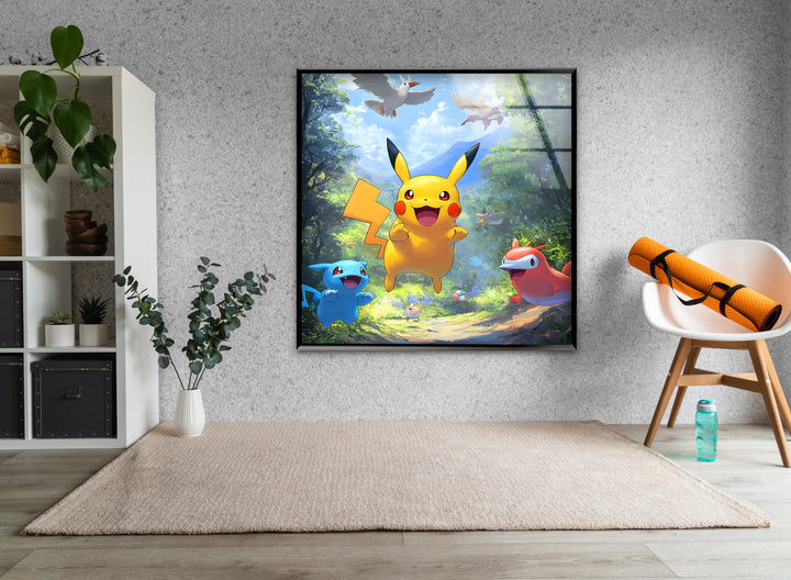A colorful animated art piece highlighting a whimsical cartoon scene full of life and movement