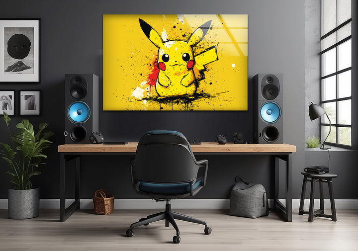 An enchanting animated art scene blending bold cartoon visuals with imaginative elements

