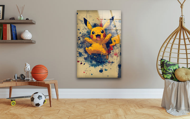 Pikachu Art Glass Wall Art stained glass wall art, stained glass wall decor
