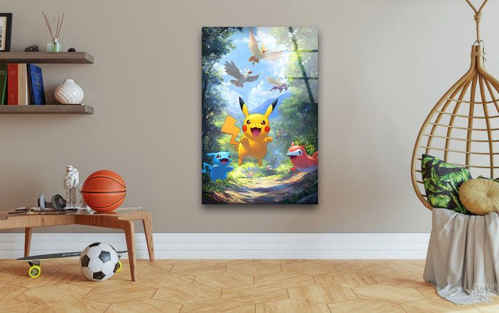 Creative animation art presenting a vibrant cartoon setting filled with unique characters and dynamic energy