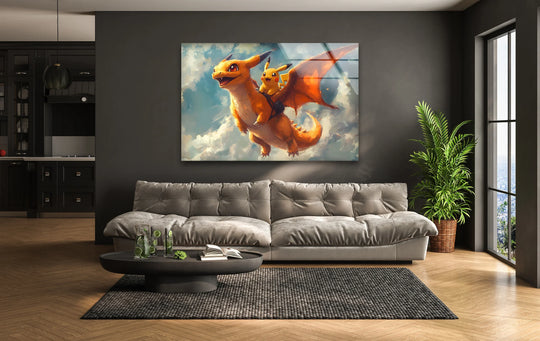 An enchanting animated art scene blending bold cartoon visuals with imaginative elements

