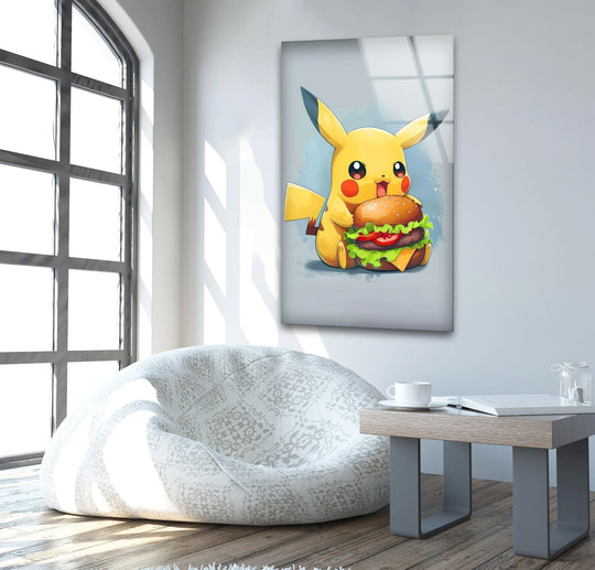 Pikachu Tempered Glass Wall Art - MyPhotoStationStunning Glass Wall Pictures Art