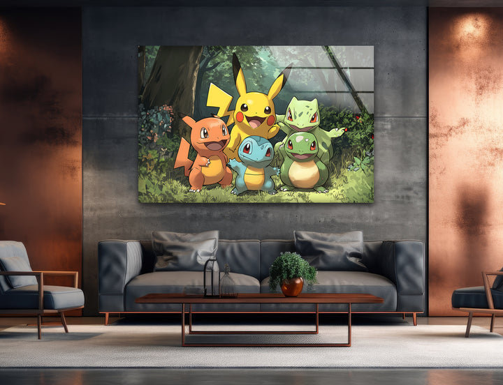 Pokemon Gang Glass Wall Art stained glass wall art, stained glass wall decor