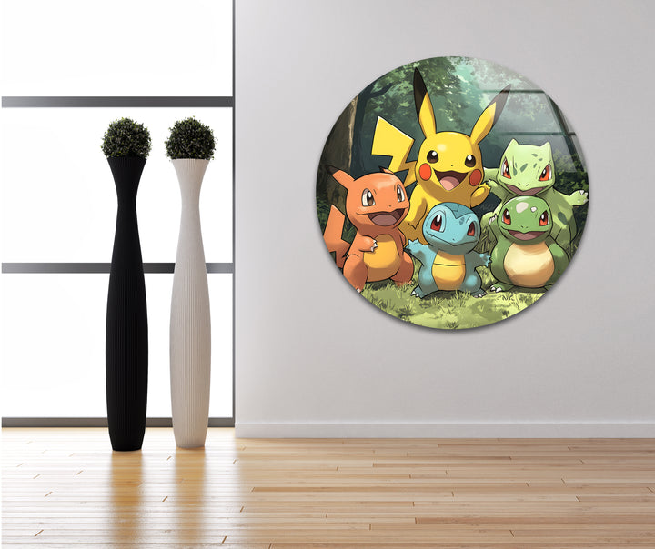 Pokemon Gang Glass Wall Art glass image printing, glass prints from photos