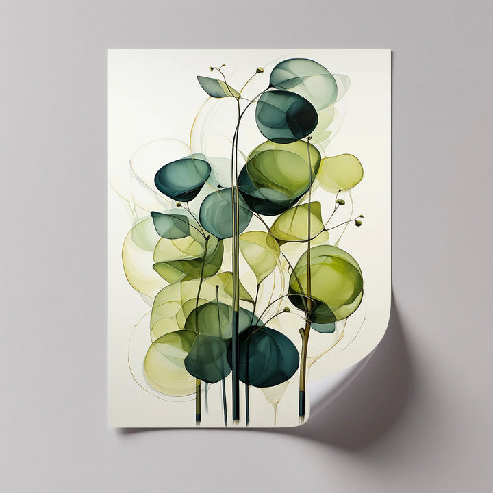 Whispers of Light – Transparent Green Leaves Canvas Print - MyPhotoStation
