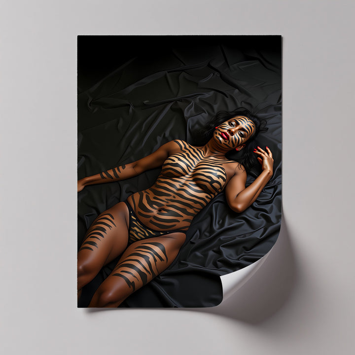 intimate erotic canvas prints exotic tiger theme large canvas art